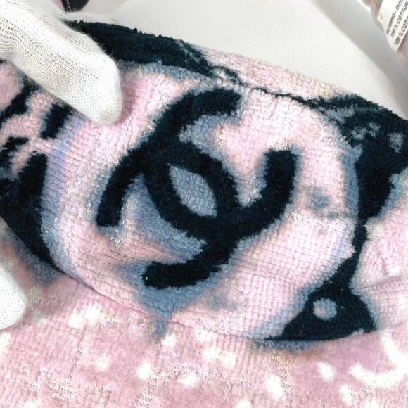CHANEL pile CC CC Mark hat visor Sun visor cotton pink/Black - Picture 11 of 16